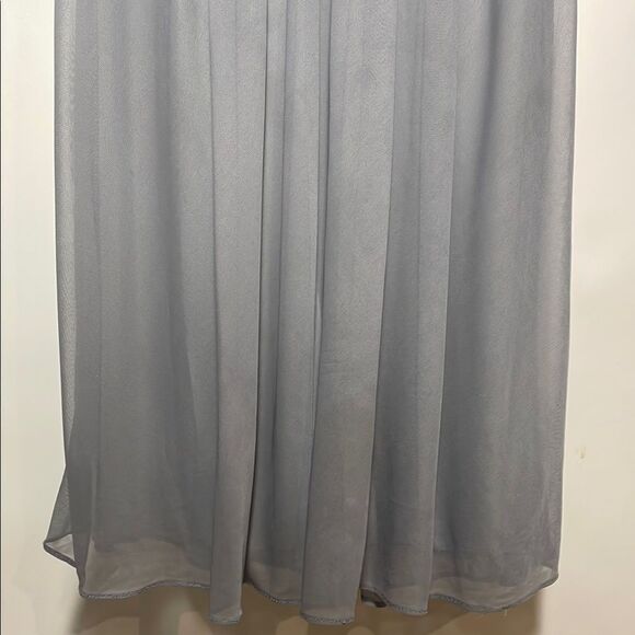 David's Bridal Gray One Shoulder Dress - Picture 4 of 9